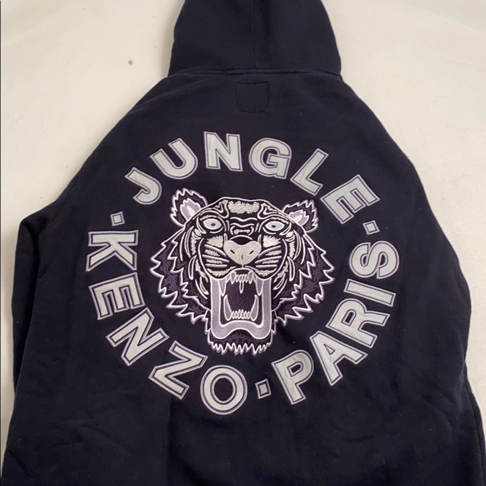 Kenzo Paris black full zip hoodie